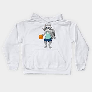 Racoon Basketball player Basketball Kids Hoodie